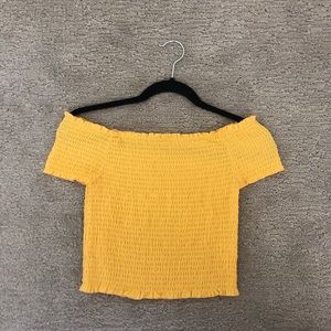 Off the Shoulder Yellow Top